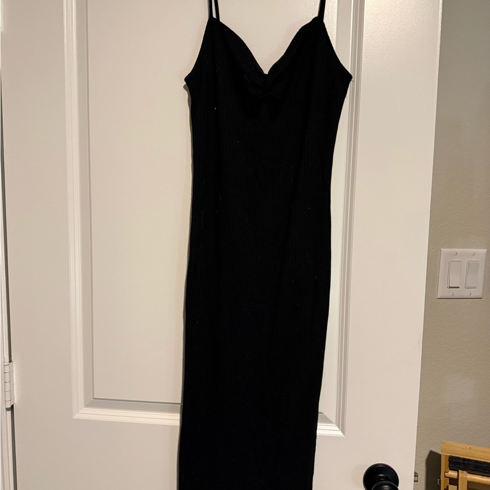 Forever 21 Black Maxi Dress with Spaghetti Straps